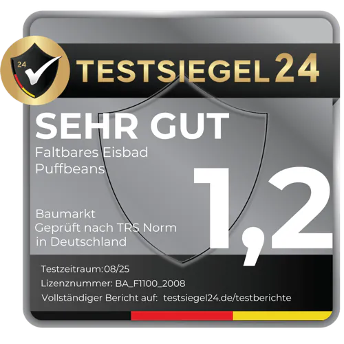 Testsiegel24: sehr gut (1,2), mehr zur Qualität